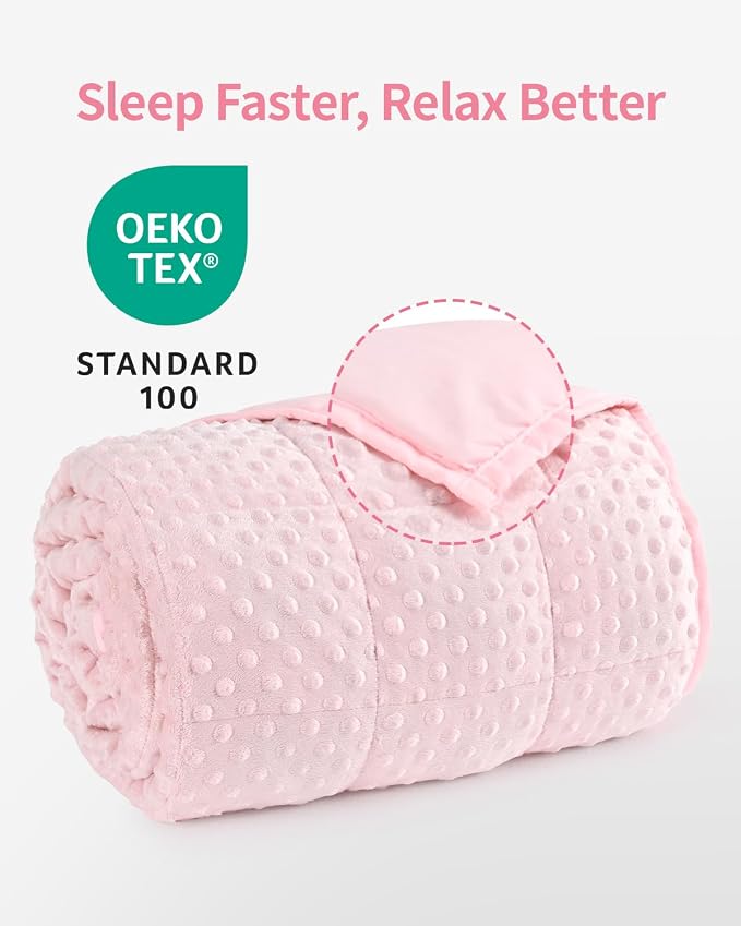 Mr. Sandman Weighted Blanket for Adults Queen, Minky Dots Heavy Blanket for - Image 4