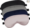 LERSVICVIL 4 Pack Eye Mask for Sleeping Silky Soft Satin Blindfold Adjustable by LERSVICVIL