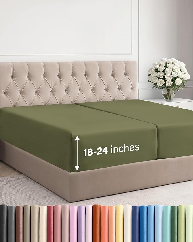 Extra Deep Split King Fitted Sheet by CGKUnlimited