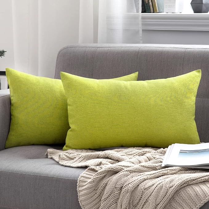 MIULEE Pack of 2 Decorative Outdoor Solid Waterproof Throw Pillow Covers Spring - Image 7
