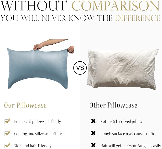 Curved Crescent Cooling Side Sleeper Pillow Cases - Image 2