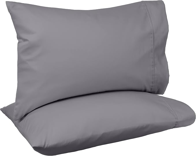 Amazon Basics 400 Thread Count 100% Cotton Pillow Cases, Wrinkle Resistant by AmazonBasics