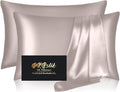 Silk Pillowcase 2 Pack, Mulberry Silk Pillow Cases Queen Size Set of 2 by HOME