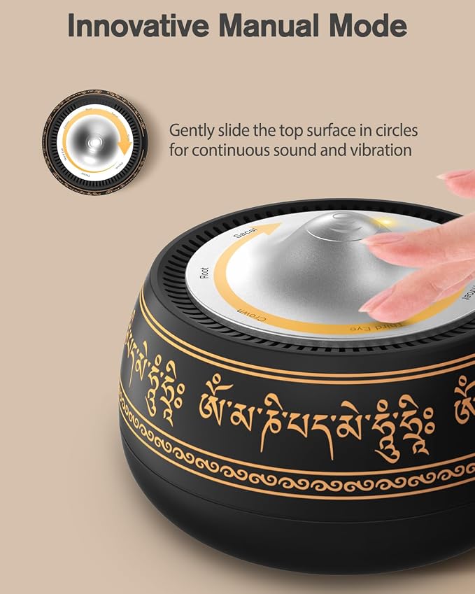 Portable Electronic Tibetan Singing Bowl, 8 Chakra Modes - Image 4