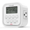 Fosmon 7 Day Digital Timers for Electrical Outlets, Indoor Plug-in Light Timers by Fosmon
