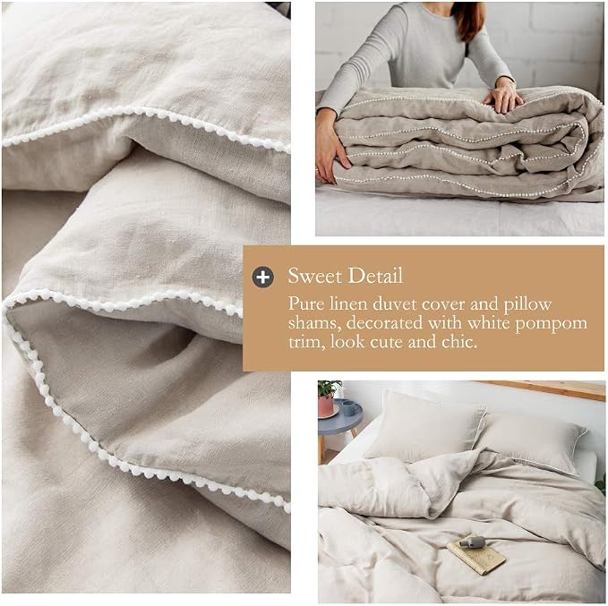 Simple&Opulence 100% Washed Linen Duvet Cover - Image 2