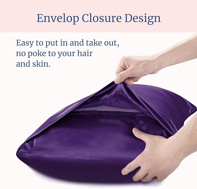 BEDELITE Satin Pillowcase for Hair and Skin, Super Soft and Cooling Similar to - Image 6