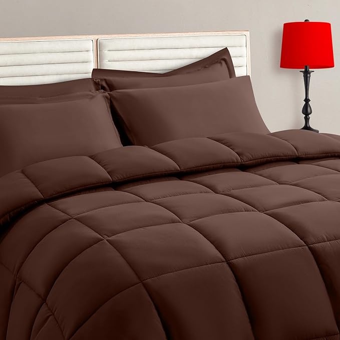 TAIMIT Brown Queen Size Comforter Set by TAIMITBedingSets