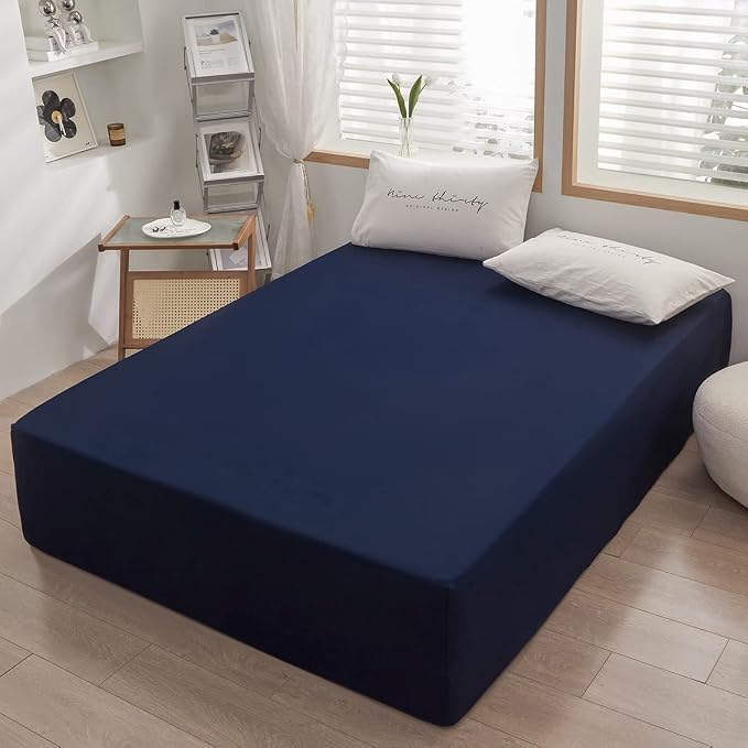 Bedding 1piece Queen Fitted Sheet Only-Queen Size Deep Pocket Bottom Fitted - Image 9