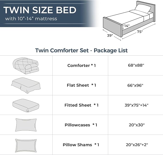 HEVUMYI Twin Comforter Set - Image 8