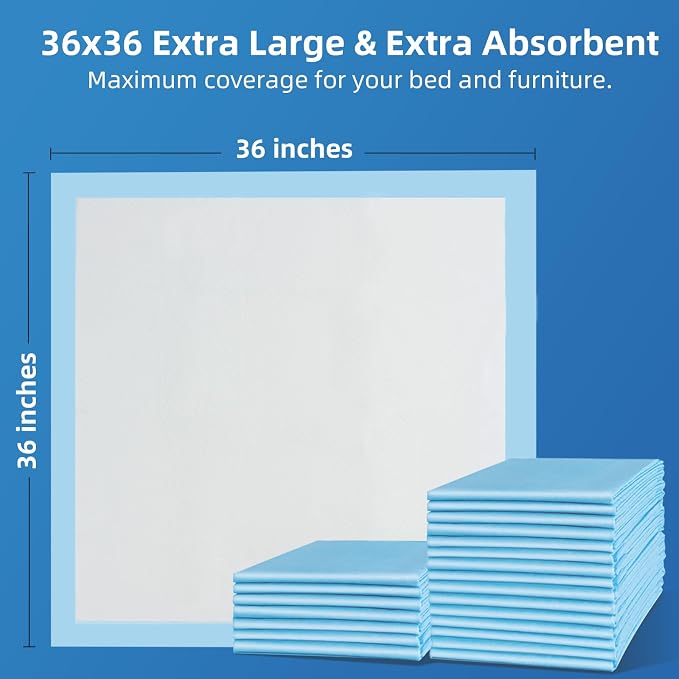 SOFYFINE 100 Count Extra Large Chucks 36"x36" Thicken Elderly Adults - Image 2