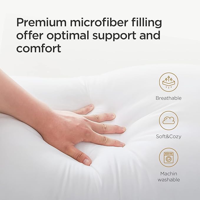 Acanva Cooling Bed Pillows for Sleeping, Luxury Hotel Quality 3D Microfiber - Image 3