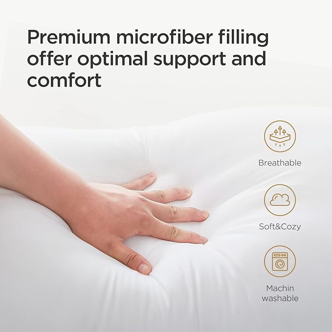 Acanva Cooling Bed Pillows for Sleeping, Luxury Hotel Quality 3D Microfiber - Image 3