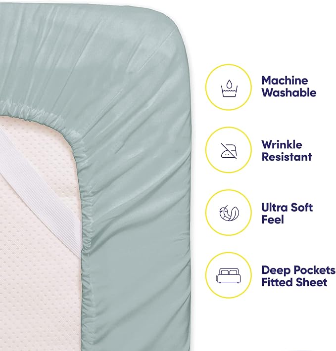 Sweet Home Collection 6 Piece Bed Sheet Set, RV Short Queen - Image 3