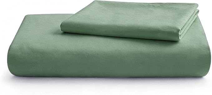 LOVQUE 100% Washed Cotton Duvet Cover Twin Size, Mint Green Fade-Resistant - Image 7