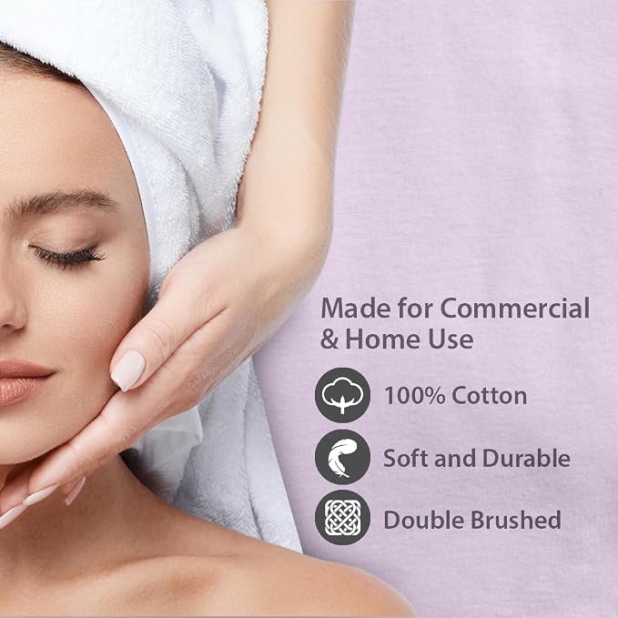 ForPro Premium Flannel 3-Piece Massage Sheet Set, English Rose, - Image 5