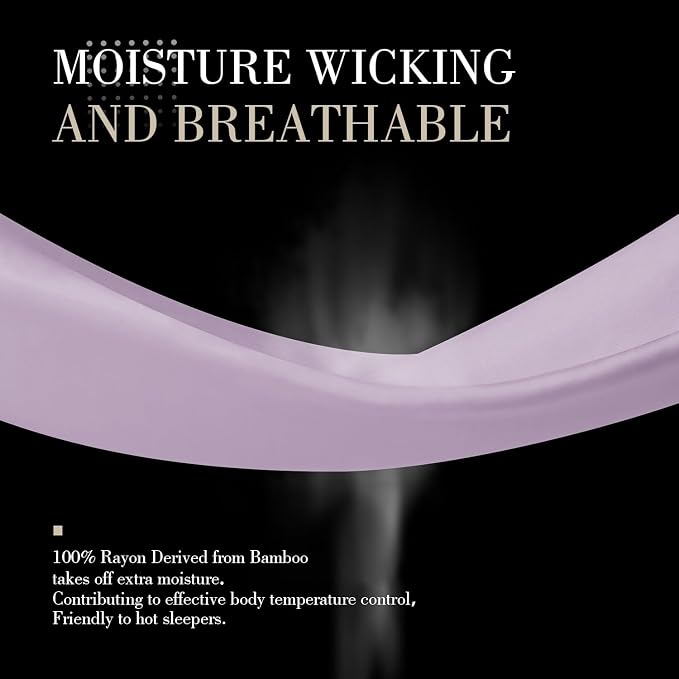 WishSmile Cooling Queen Pillowcases Set of 2 Breathable Cool Silky Soft Rayon - Image 5