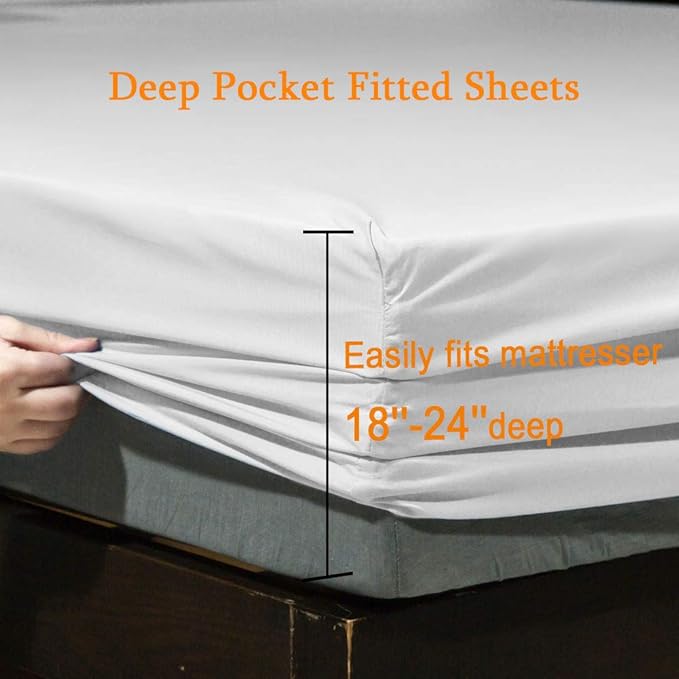 SONORO KATE Bed Sheet Set Super Soft Microfiber 1800 Thread Count Luxury - Image 3
