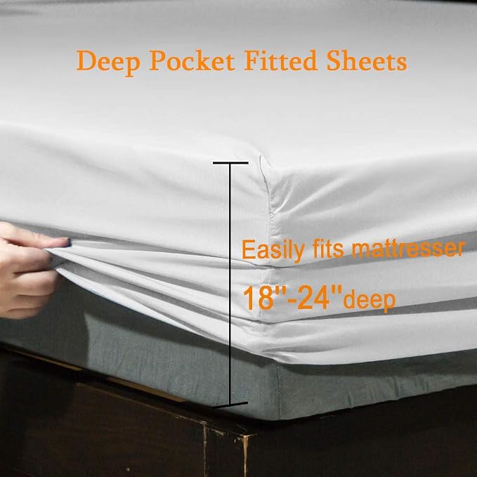 SONORO KATE Bed Sheet Set Super Soft Microfiber 1800 Thread Count Luxury - Image 3