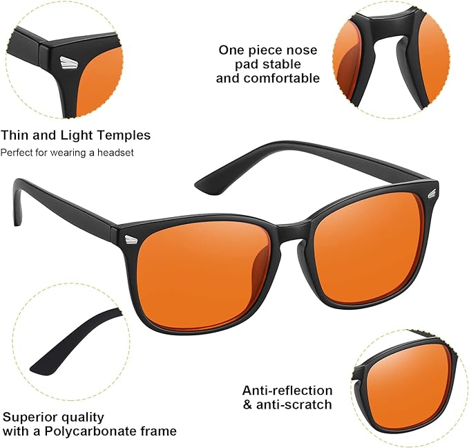 Okany Blue Light Blocking Glasses Gaming Computer Glasses Powerful Professional - Image 3