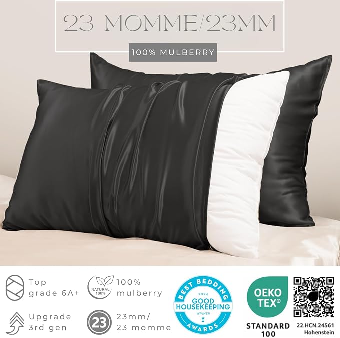 PROMEED 23 Momme Silk Pillowcase 2 Pack - Image 2