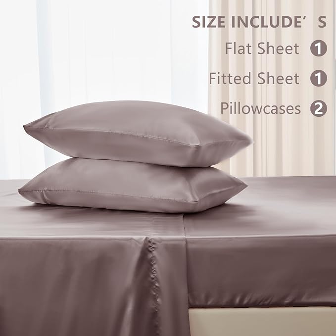 CozyLux Satin Sheets Queen Size Bed Set - Image 6