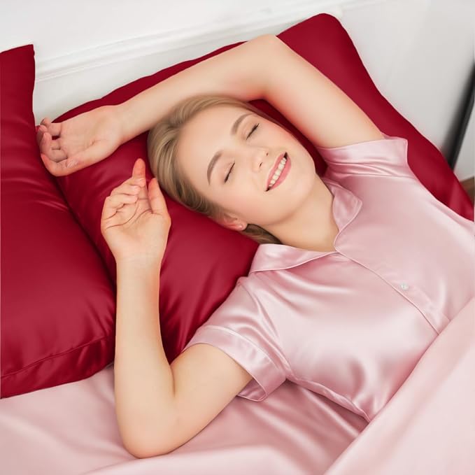 INSSL Silk Pillowcase for Women, Mulberry SIL Pillowcase for Hair and Skin and - Image 2