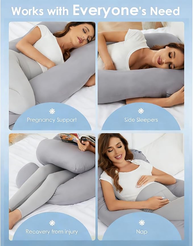 ZZZhen Pregnancy Pillow for Sleeping, G Shaped Maternity Pillow - Image 6