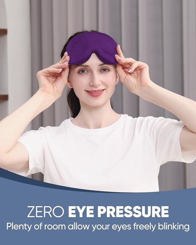 MZOO Luxury Sleep Eye Mask for Side Sleeper Men Women, Zero Eye Pressure 3D - Image 2