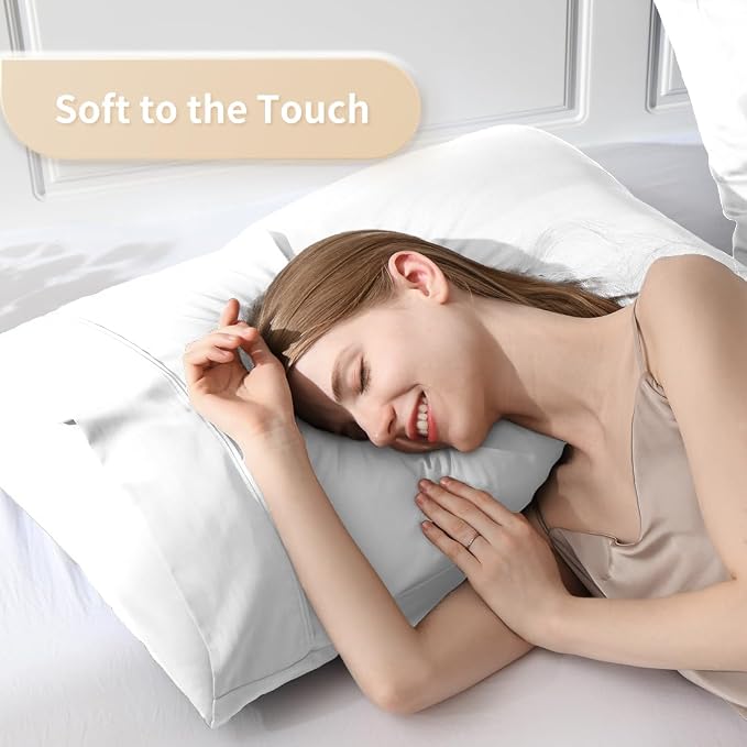 Queen Pillowcases, Cooling Viscose from Bamboo Pillow Covers - Image 3