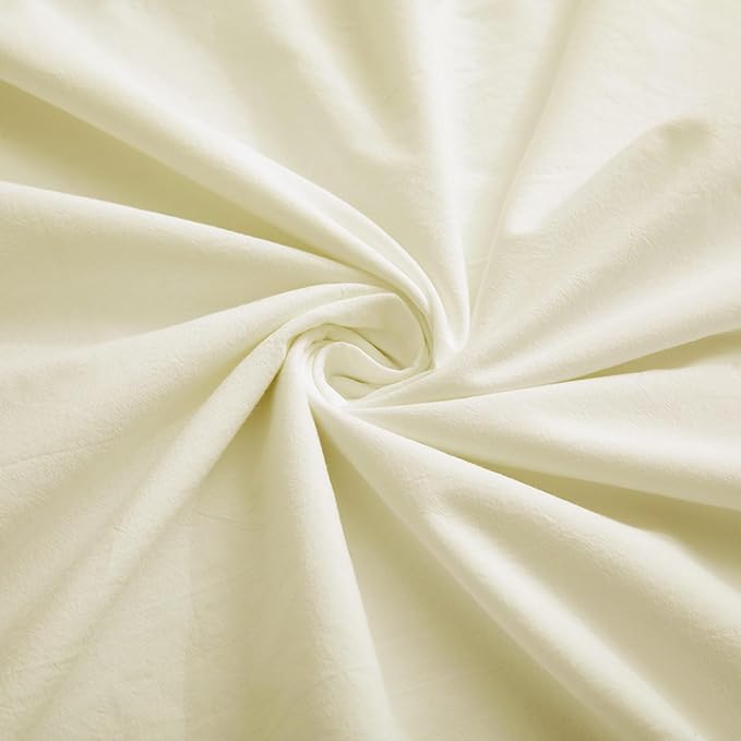Cream White Cotton Duvet Cover - Image 6