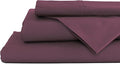 Linen Home 100% Cotton Percale Sheets Twin Size, Damson Berry, Deep Pocket by LINENHOME