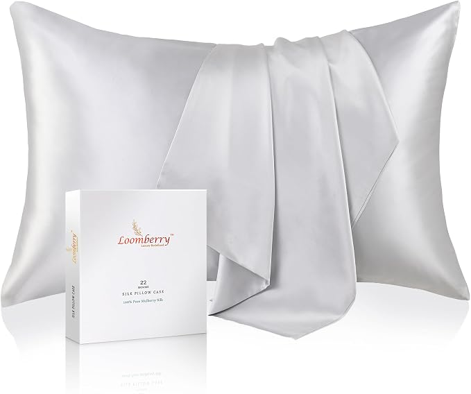 100% Pure Mulberry Silk Pillowcase by LOOMBERRY
