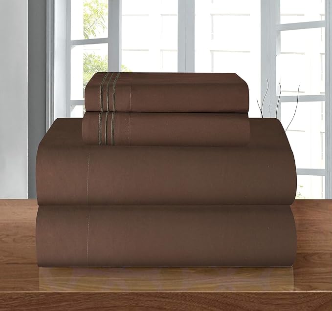 Elegant Comfort Luxury 1500 Premium Hotel Quality Microfiber 4-Piece Sheet Set - Image 2