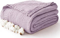 100% Cotton Muslin Blanket Twin XL 66" x 90", Breathable and Cooling Bed by Kozyhvn