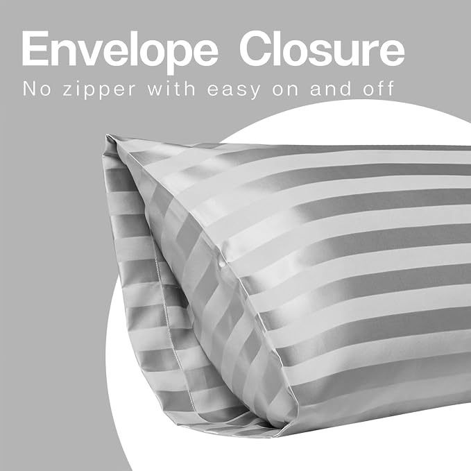 MR&HM Satin Body Pillow Cover, Soft and Breathable Body Pillow Case - Image 3