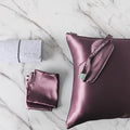 DISANGNI Silk Set: 22 Momme 100% Natural Mulberry Silk Pillow Case & Eye Mask by DISANGNI