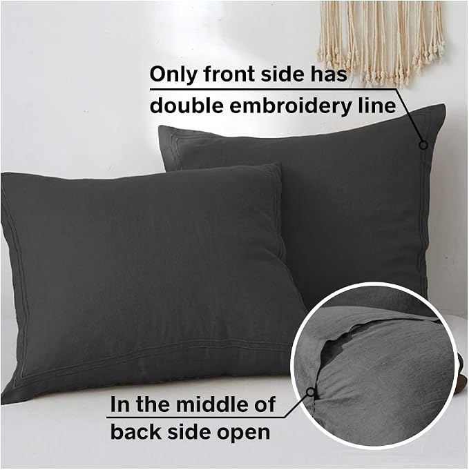 Simple&Opulence 100% French Linen Euro Shams - Image 2