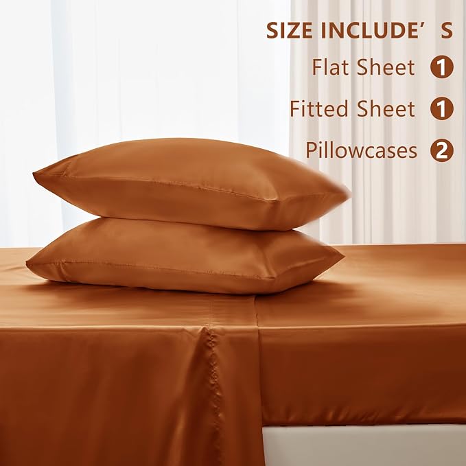 CozyLux Satin Sheets Full Size Sheets - Image 6