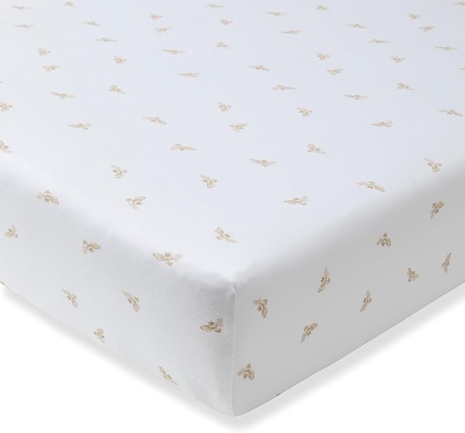 Burt's Bees Baby Essential Organic Cotton Fitted Crib Sheet, Breathable by BurtsBeesBaby