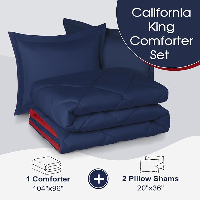 Basic Beyond California King Comforter Set, 1 Comforter 104"x96" and 2 Pillow - Image 6