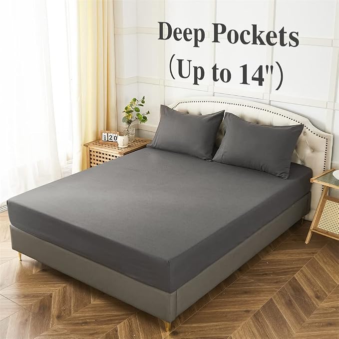 ILAVANDE King Size Sheets Set 4 Piece, Hotel Luxury Super Soft 1800 Series - Image 3