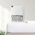 FreshCulture Pure Cotton Fitted Sheets Twin Size, 300 Thread Count Percale by FreshCulture