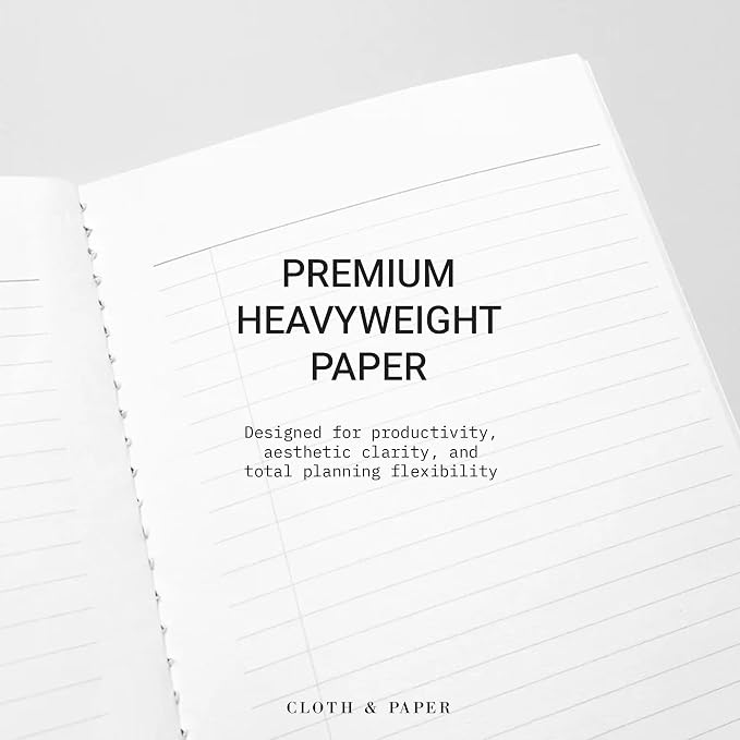 Cloth & Paper Travel Notebook | Task Planner – Ristretto | A5 Slim To-Do List - Image 4