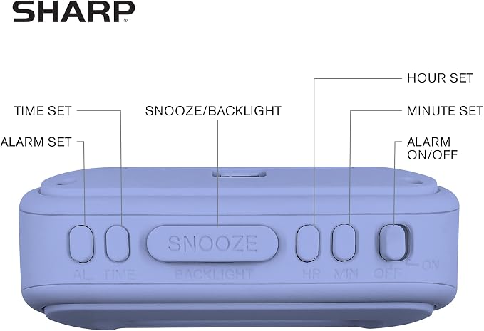 Sharp Digital Alarm Clock – Tactile Case - Image 4