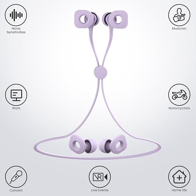 2 Pairs of Earplugs for Sleeping, Reusable Hearing Protection Ear Plugs - Image 2