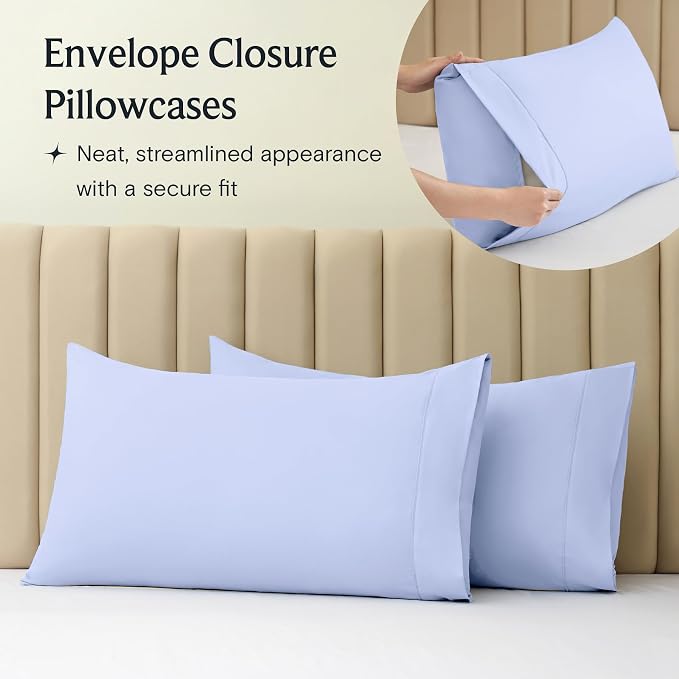 LuxClub 5 PC Sheet Set Bed Sheets Deep Pockets 16" Eco Friendly Wrinkle Free - Image 7