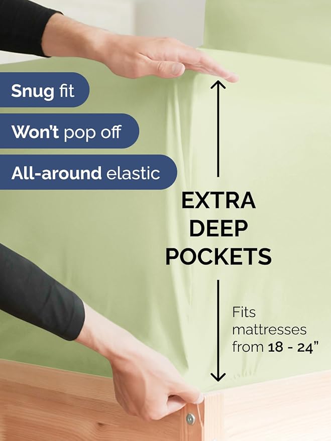 Extra Deep Twin Fitted Sheet - Image 2