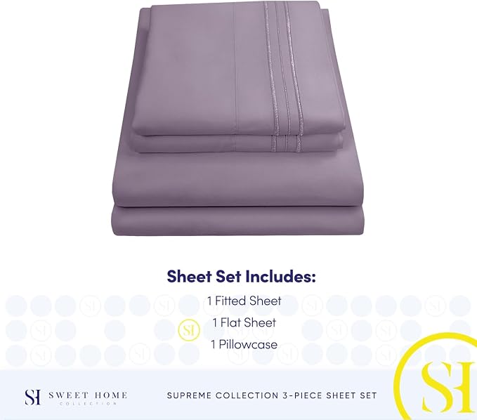 Twin XL Sheets - Breathable Luxury Sheets - 1800 Supreme Collection Extra Soft - Image 4