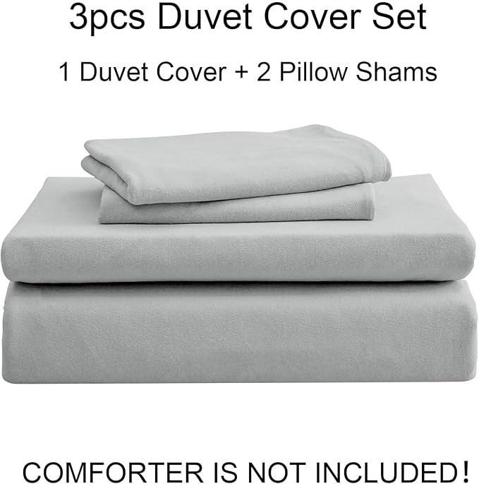 PURE ERA Jersey Knit Duvet Cover Set 100% T-Shirt Cotton Super Soft Comfy 3pc - Image 7